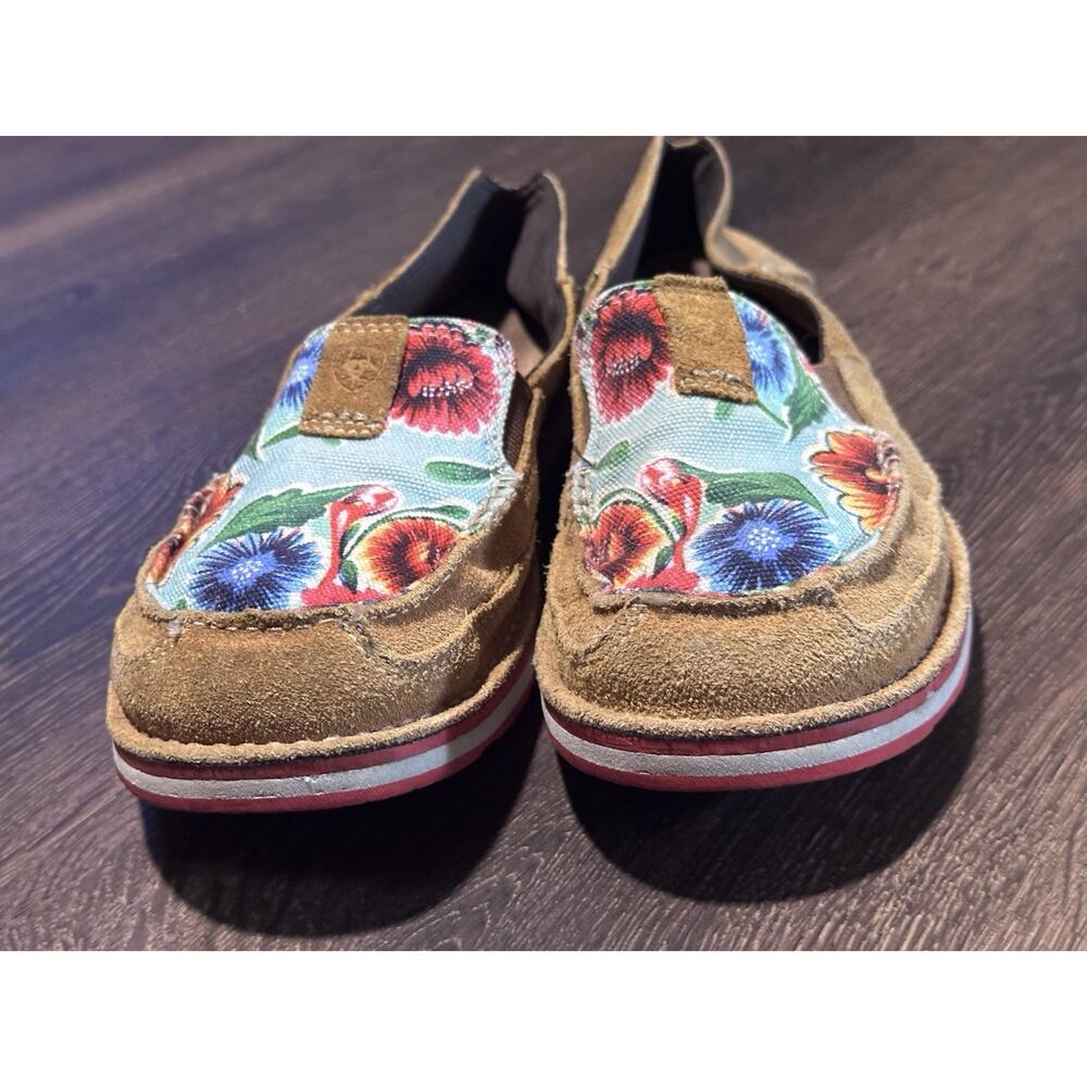 Ariat Womens Size 9B Floral Cruisers Shoes Sunburn Brown And Turquoise 10023016 - Picture 2 of 9